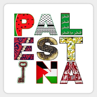 PALESTINA - Palestine Symbols - Front Magnet